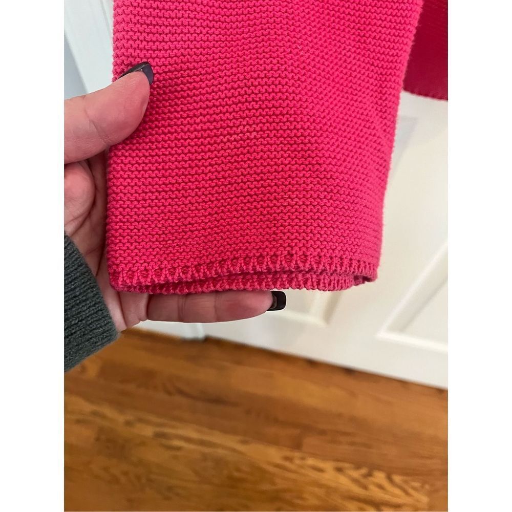 Habitat Pink Cotton Open Front Cardigan Sweater sz L NWOT - Picture 4 of 7